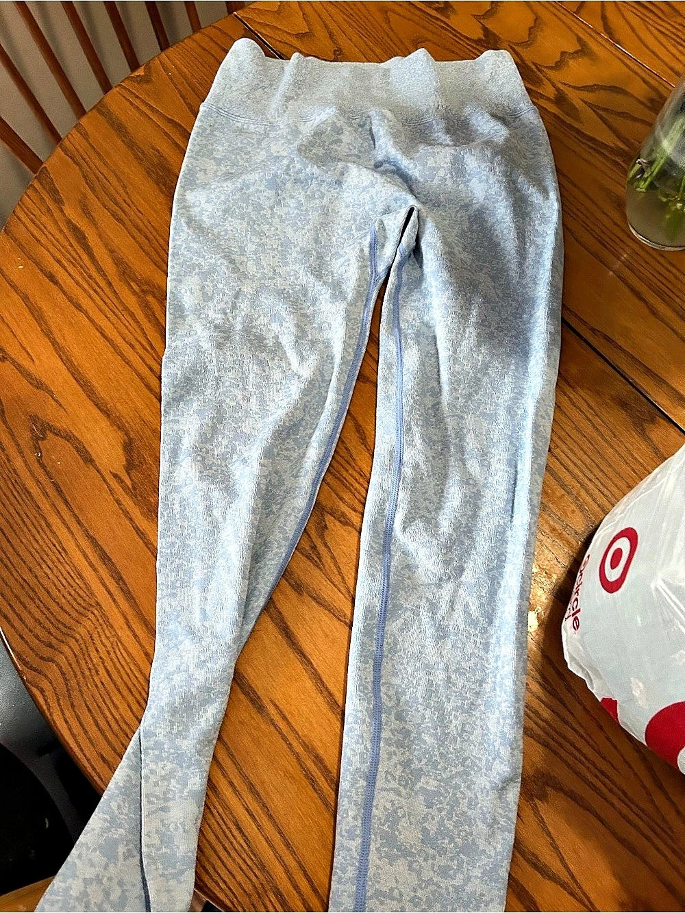 Abstract Pattern Leggings in Blue Size Large Like New
